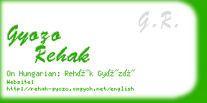 gyozo rehak business card